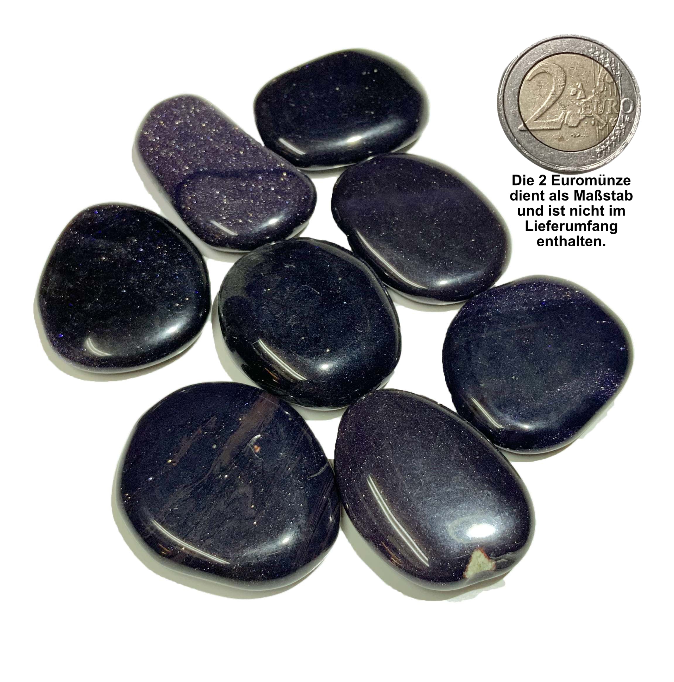 KRIO Blaufluss Scheibenstein Anhänger 925 Sterling Silber – Natürlicher Edelstein Schmuckanhänger mit V-Öse – Damen & Herren Schmuck – Hochwertiges Geschenk
