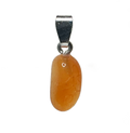 leuchtend oranger Feuropal mit Silberöse