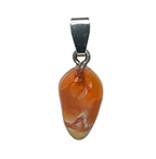 leuchtend oranger Feuropal mit Silberöse