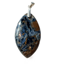 Blaubrauner Pietersit Anhänger mit Silberklappöse
