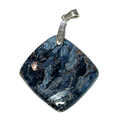 Blaubrauner Pietersit Anhänger mit Silberklappöse
