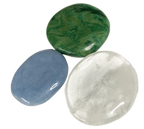 Scheibensteine Budstone, Angelit, Bergkristall