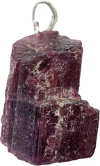 Rubbelit Kristall mit Silberöse