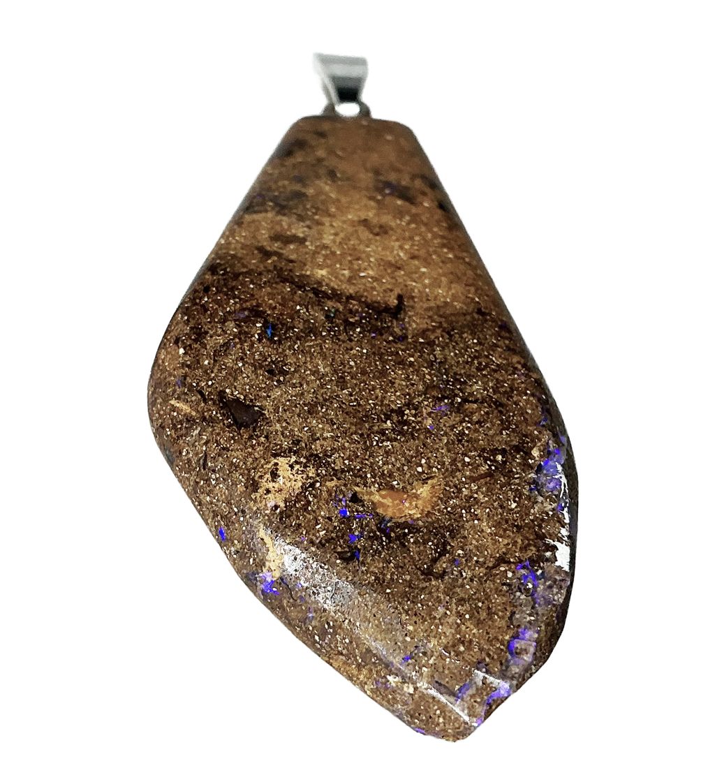 Boulderopal Anhänger mit Silber-Röhrchenöse