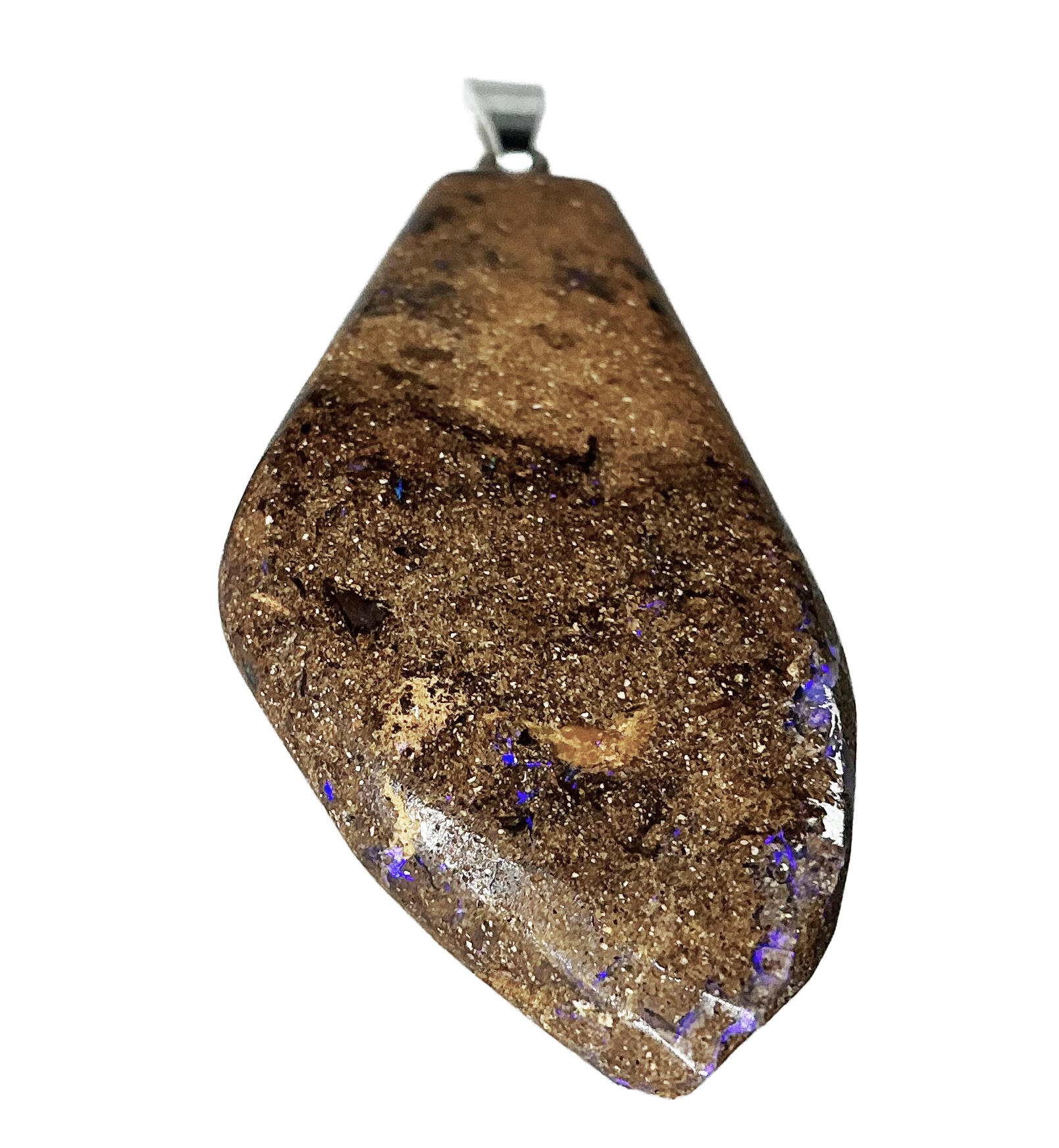 Boulderopal Anhänger mit Silber-Röhrchenöse