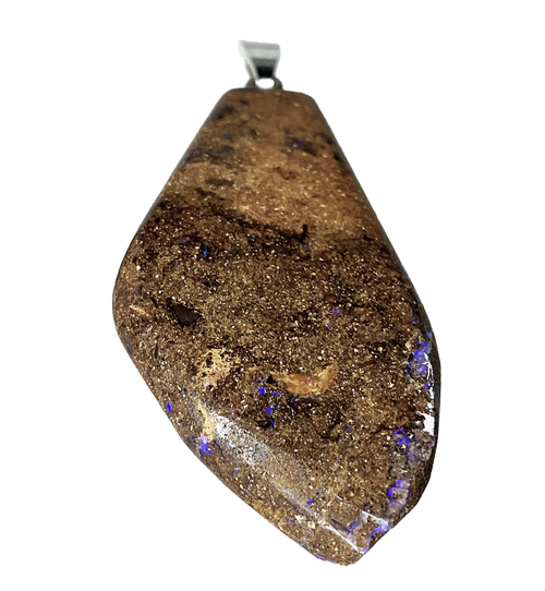 Boulderopal Anhänger mit Silber-Röhrchenöse