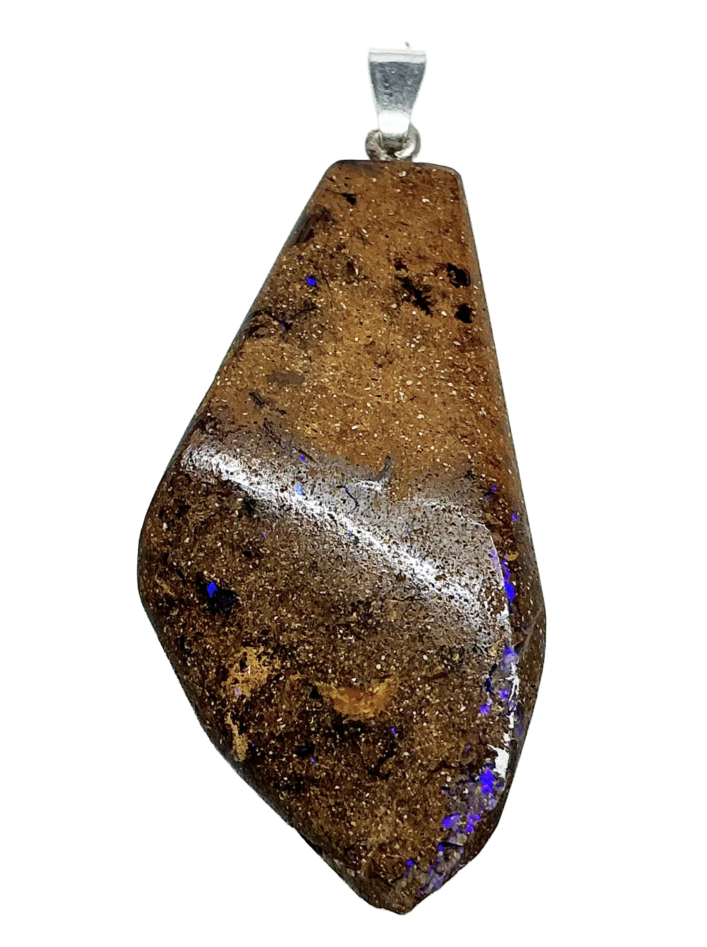 Boulderopal Anhänger mit Silber-Röhrchenöse