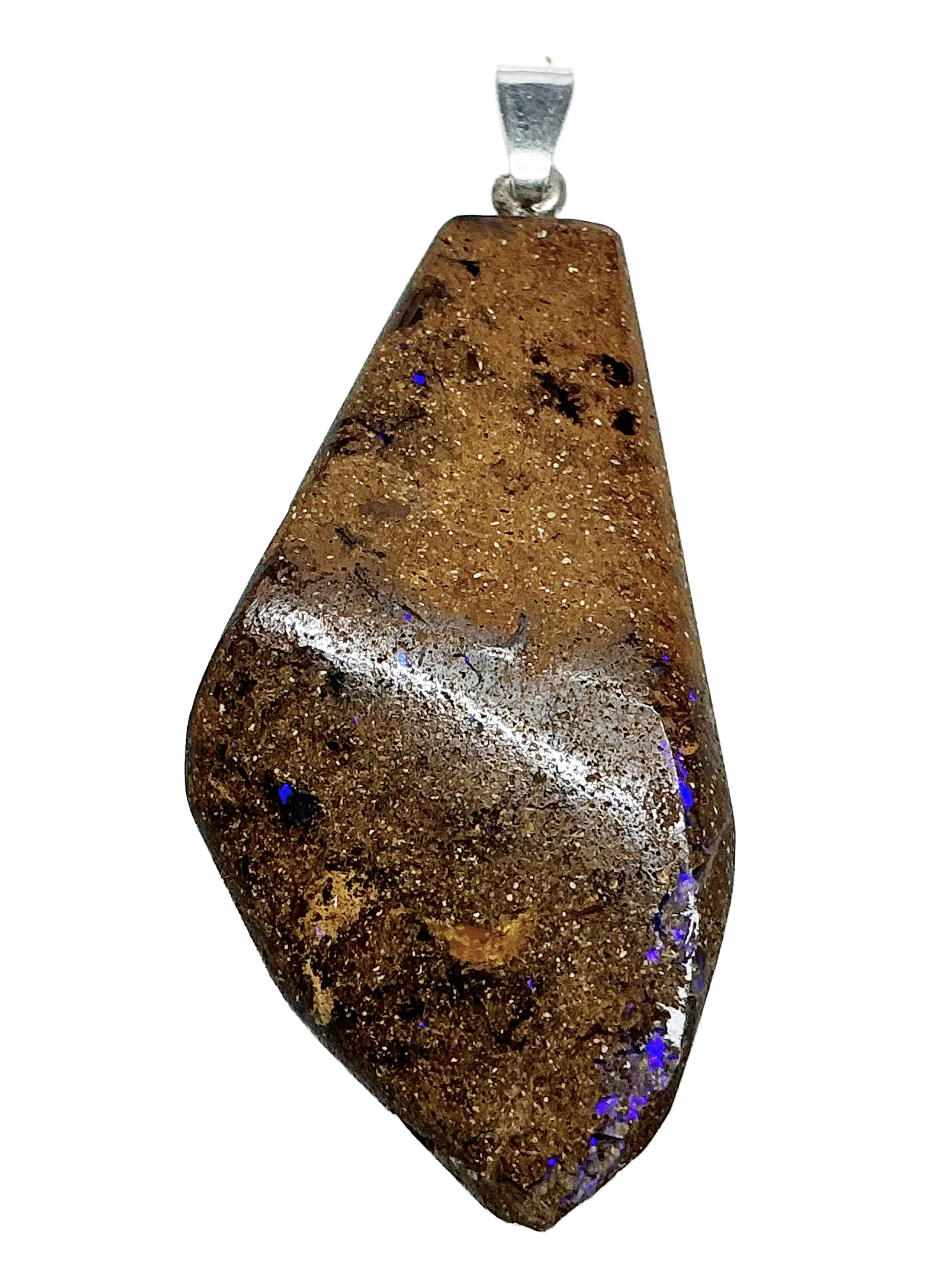 Boulderopal Anhänger mit Silber-Röhrchenöse