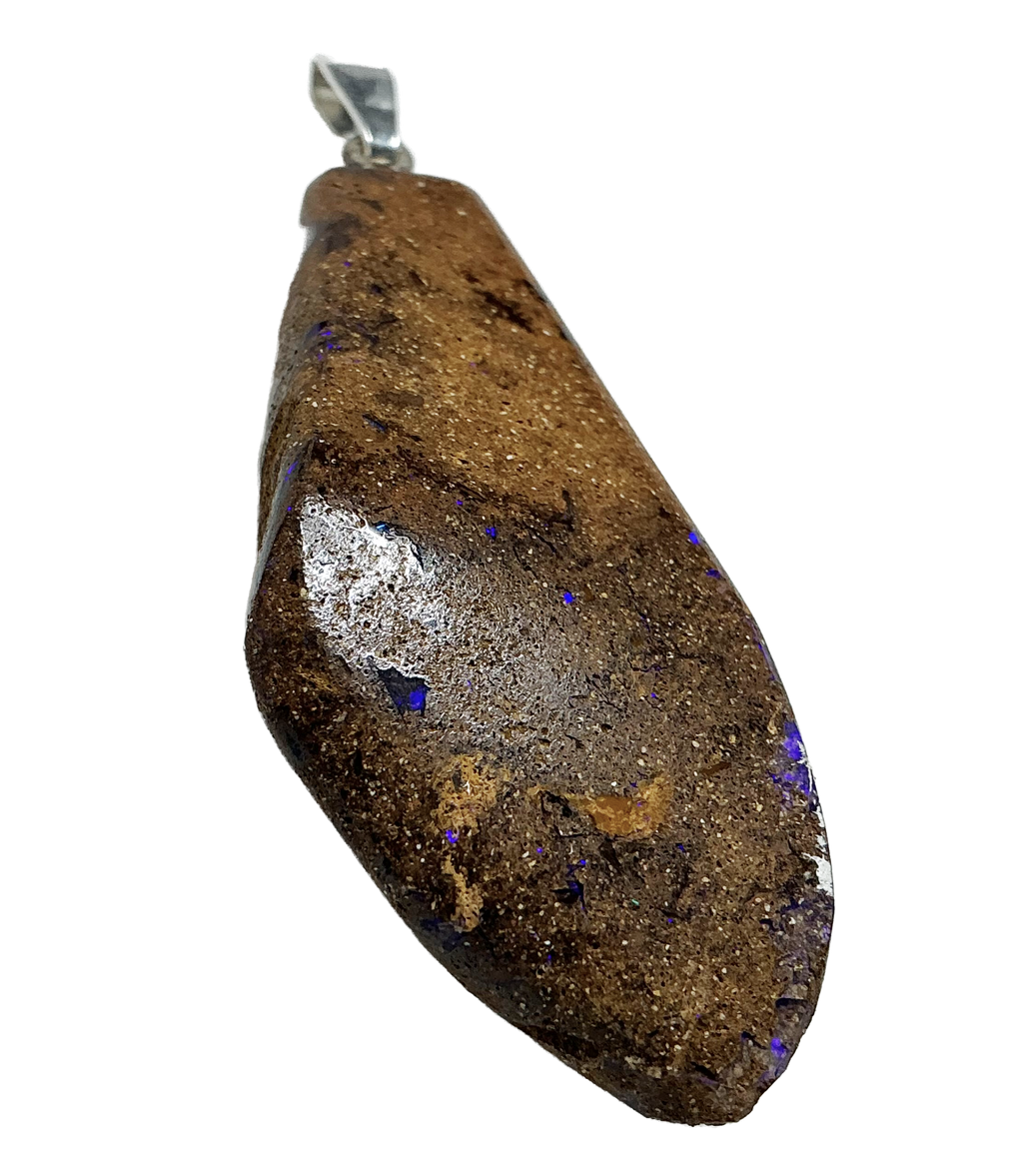 Boulderopal Anhänger mit Silber-Röhrchenöse