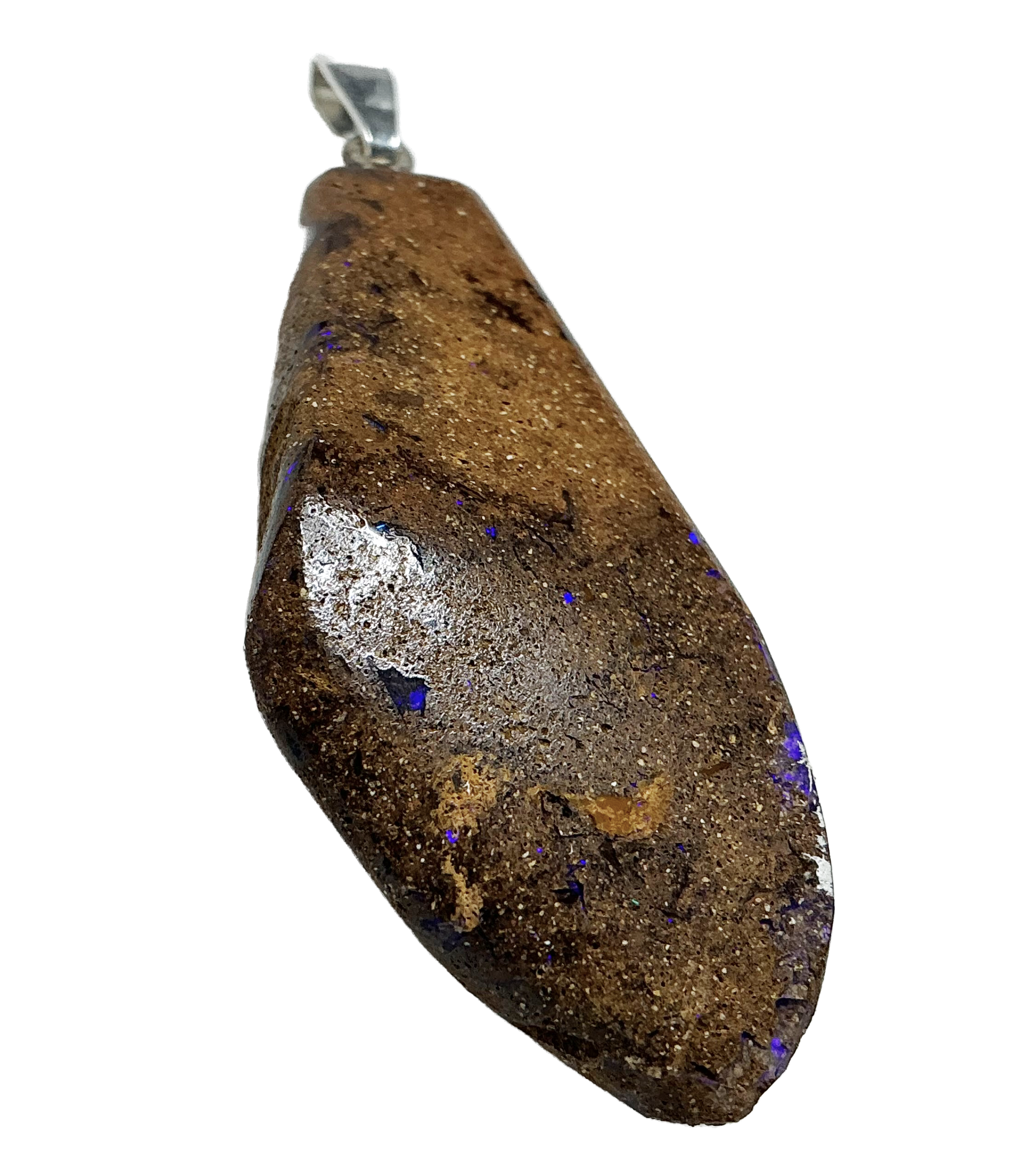 Boulderopal Anhänger mit Silber-Röhrchenöse