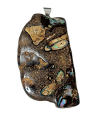 Boulderopal Anhänger mit Silber-V-Öse