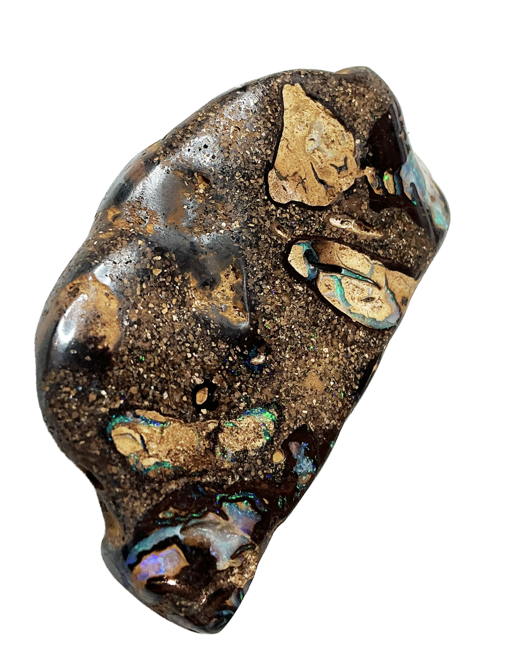 Boulderopal Anhänger mit Silber-V-Öse