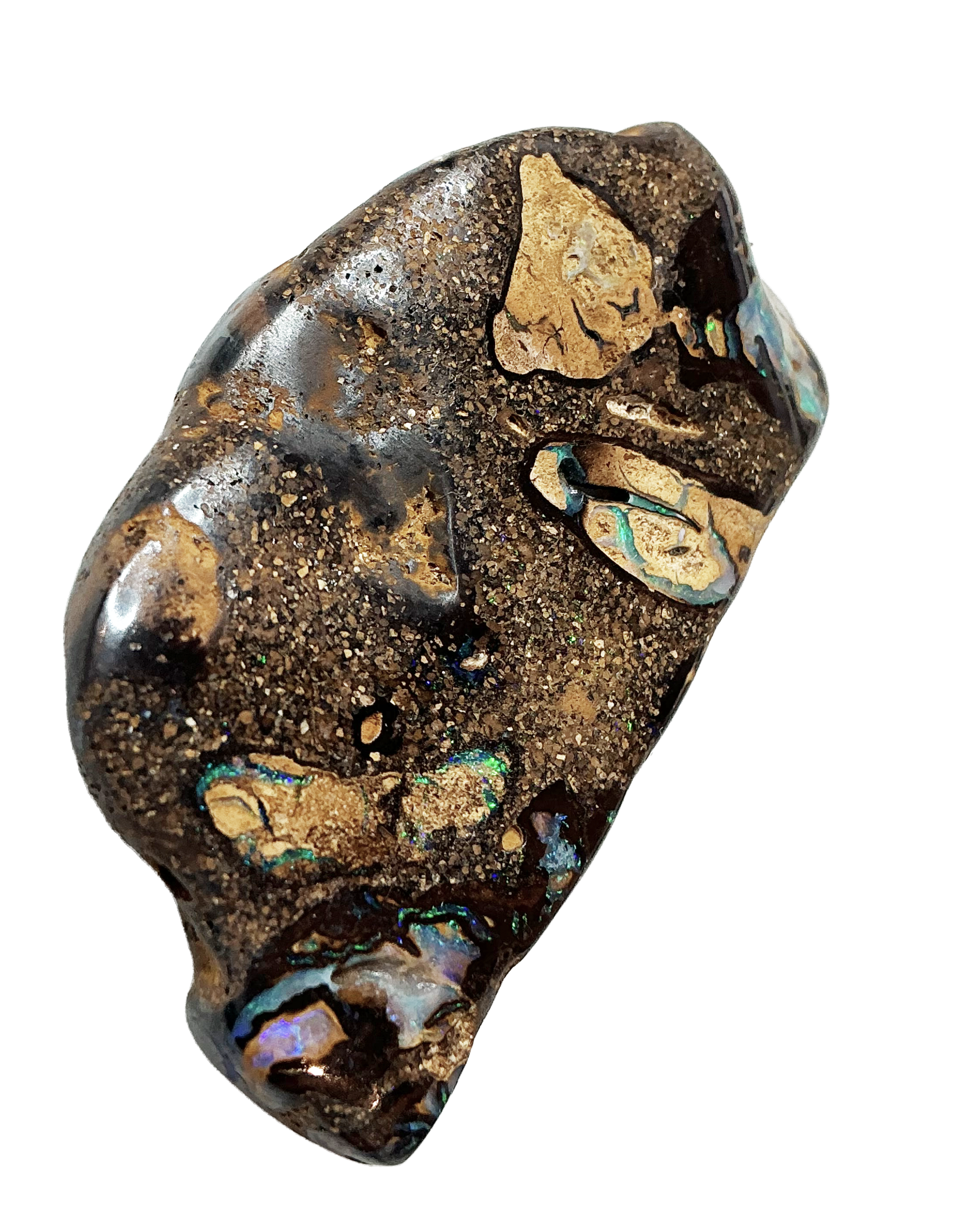 Boulderopal Anhänger mit Silber-V-Öse