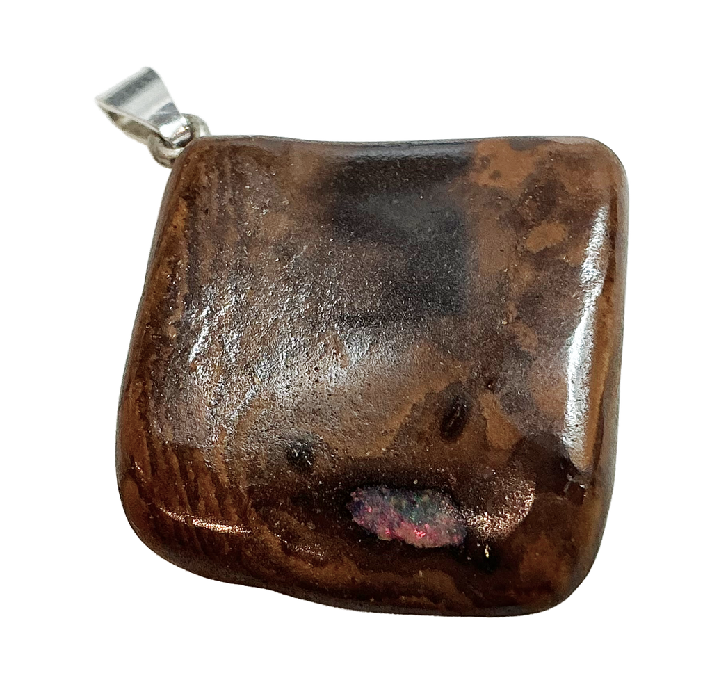 Boulderopal Anhänger mit Silber-V-Öse