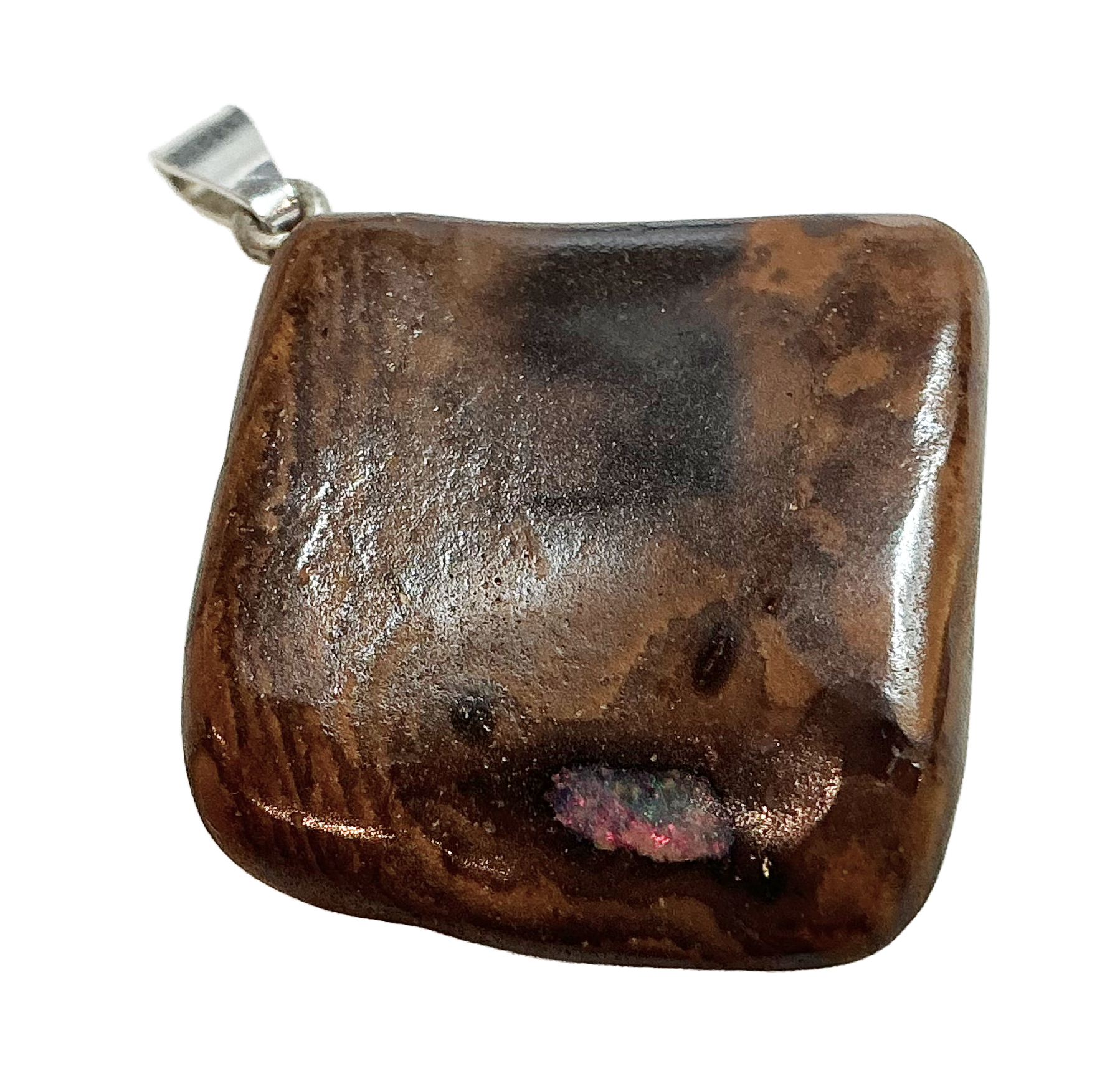 Boulderopal Anhänger mit Silber-V-Öse