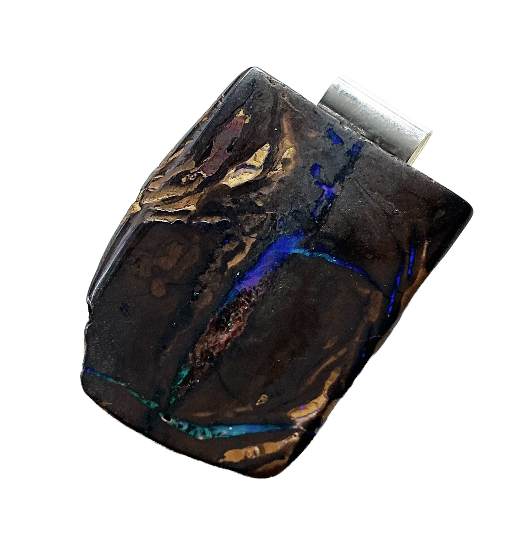 Boulderopal Anhänger mit Silber-Röhrchenöse