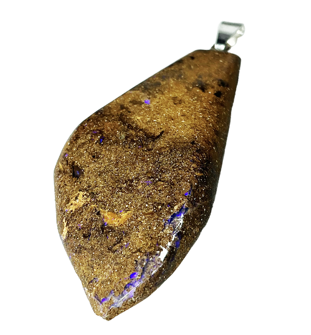 Boulderopal Anhänger mit Silber-Röhrchenöse
