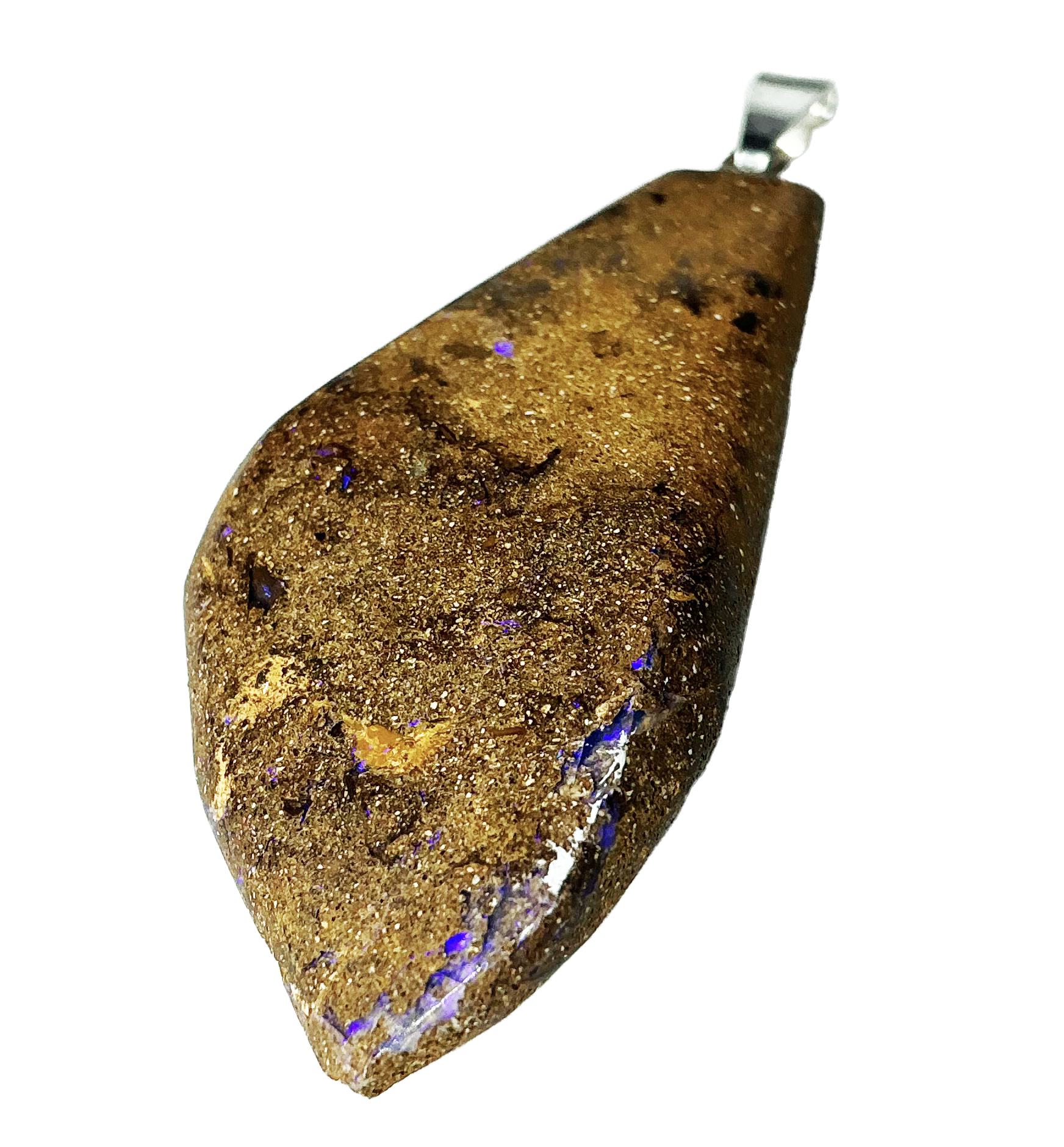 Boulderopal Anhänger mit Silber-Röhrchenöse